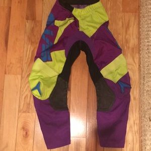 Alias M2 Motorcycle Pants 22/8Motocross Padded Strapped purple/yellow